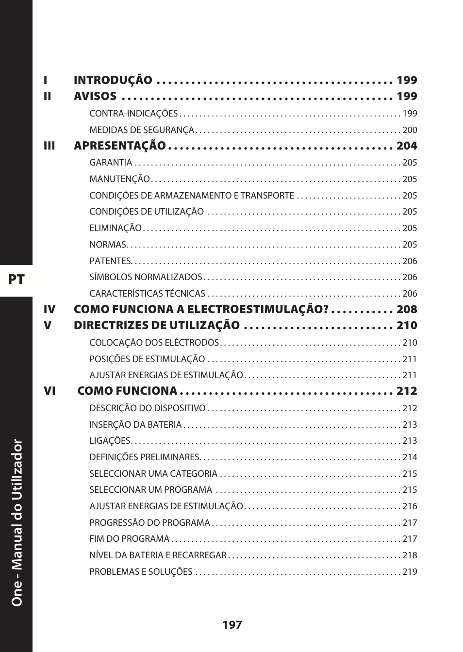 Pt one - m anual do utili zador | Compex ONE User Manual | Page 200 / 256