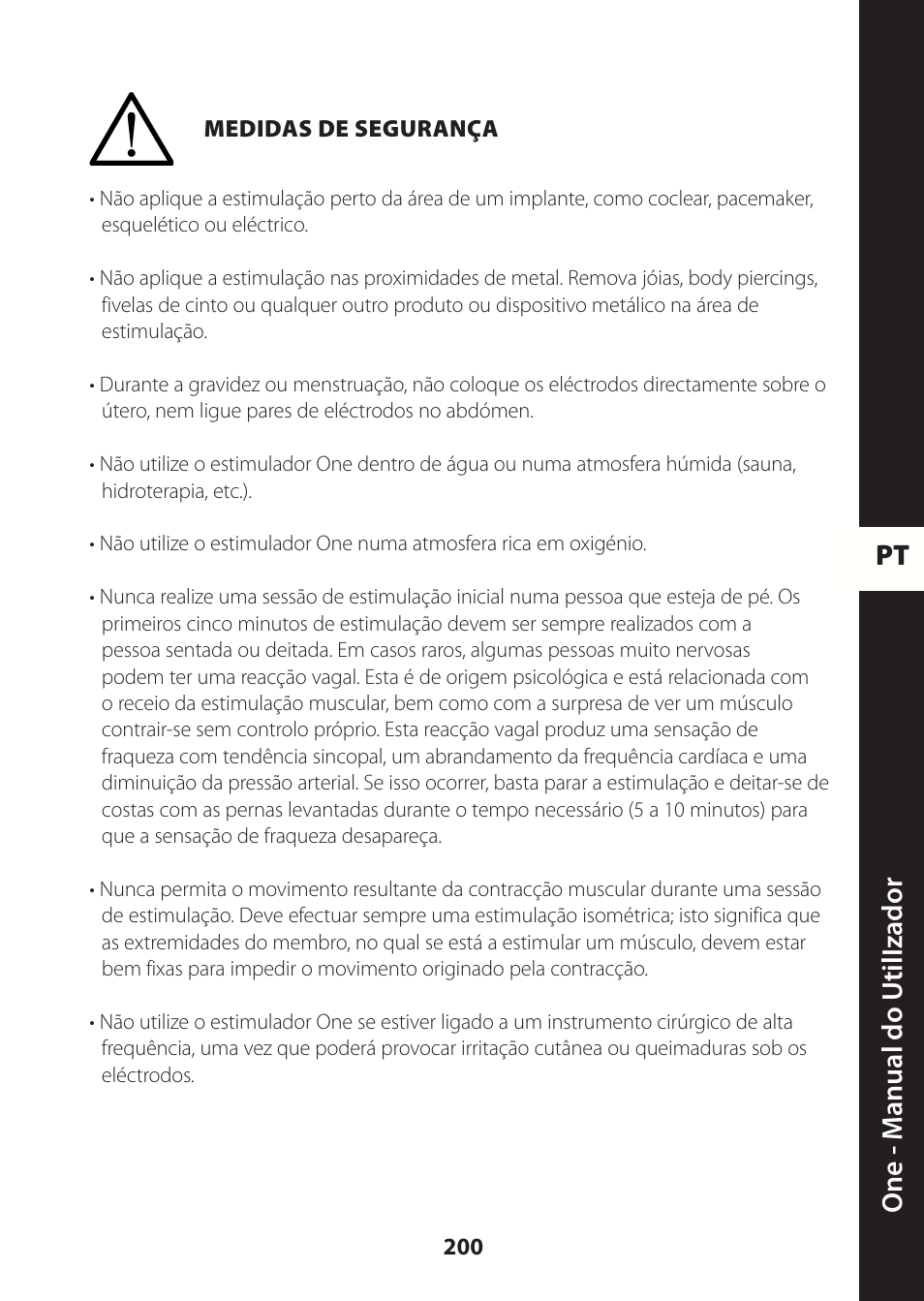 Pt one - m anual do utili zador | Compex ONE User Manual | Page 203 / 256