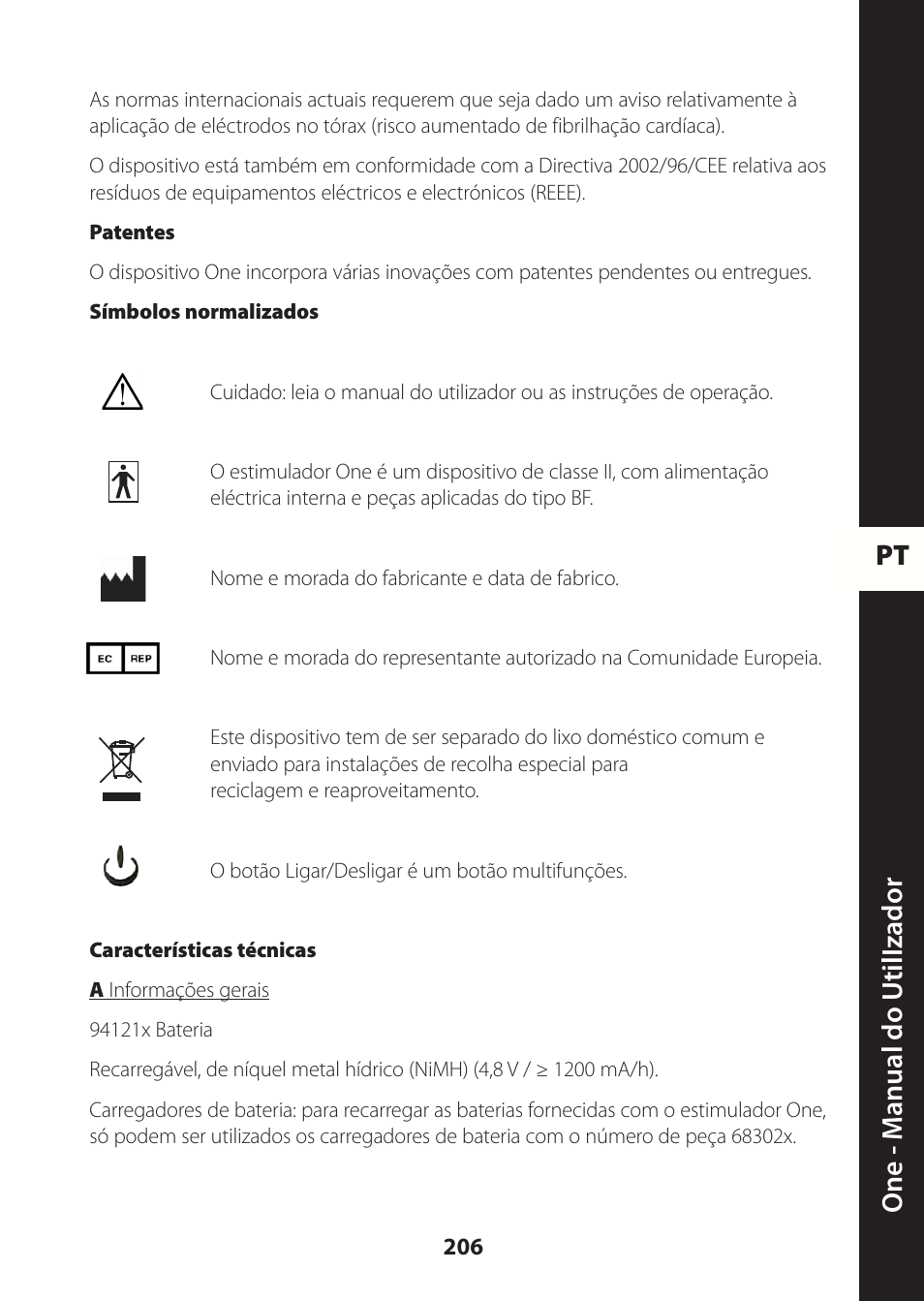 Pt one - m anual do utili zador | Compex ONE User Manual | Page 209 / 256