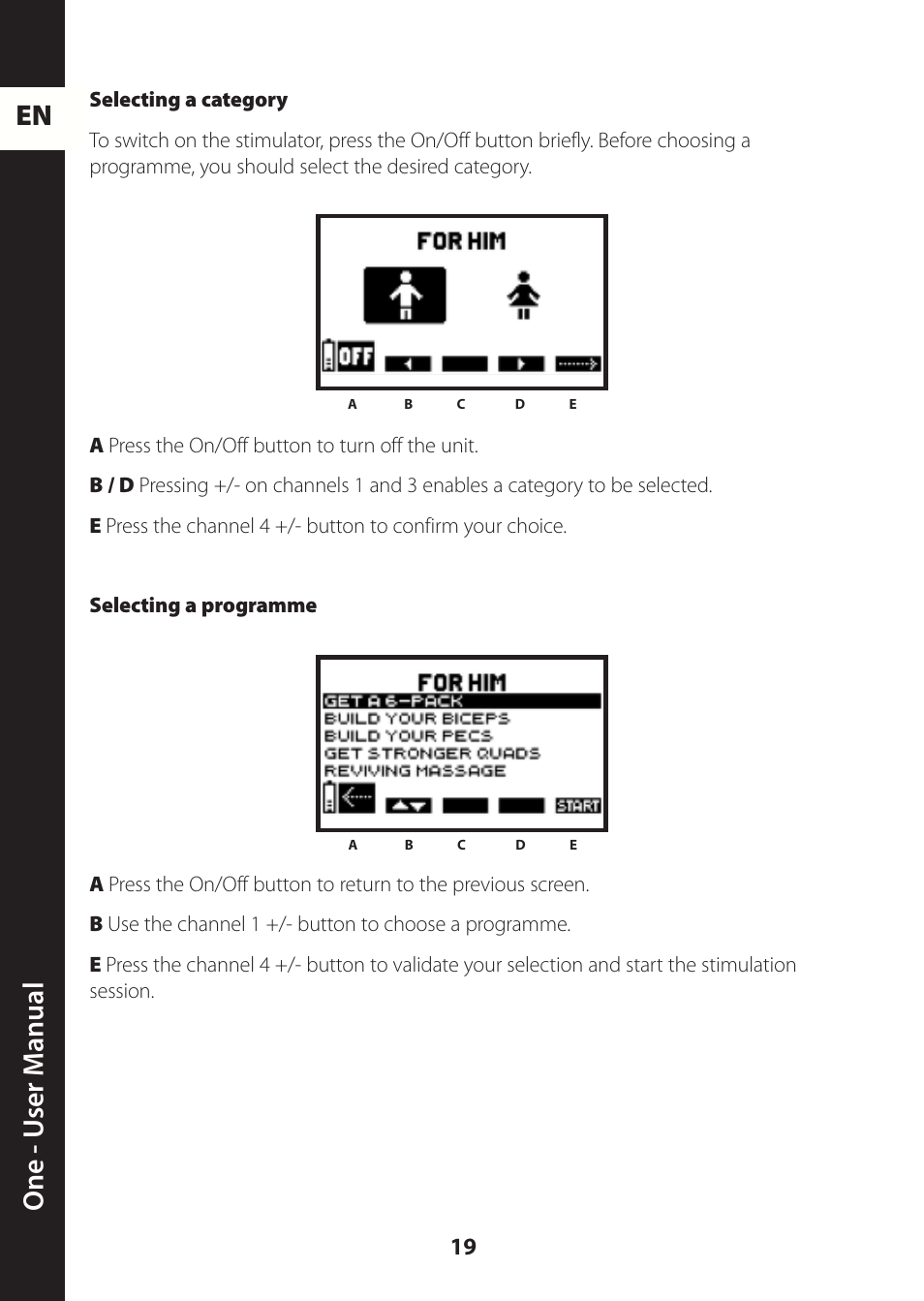 En one - u ser m anual | Compex ONE User Manual | Page 22 / 256