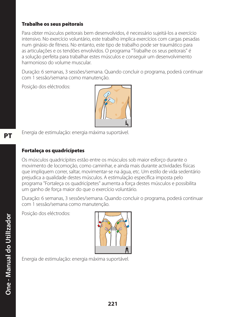 Pt one - m anual do utili zador | Compex ONE User Manual | Page 224 / 256