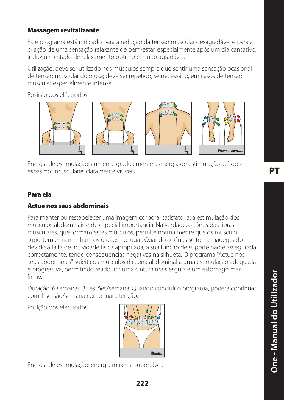 Pt one - m anual do utili zador | Compex ONE User Manual | Page 225 / 256