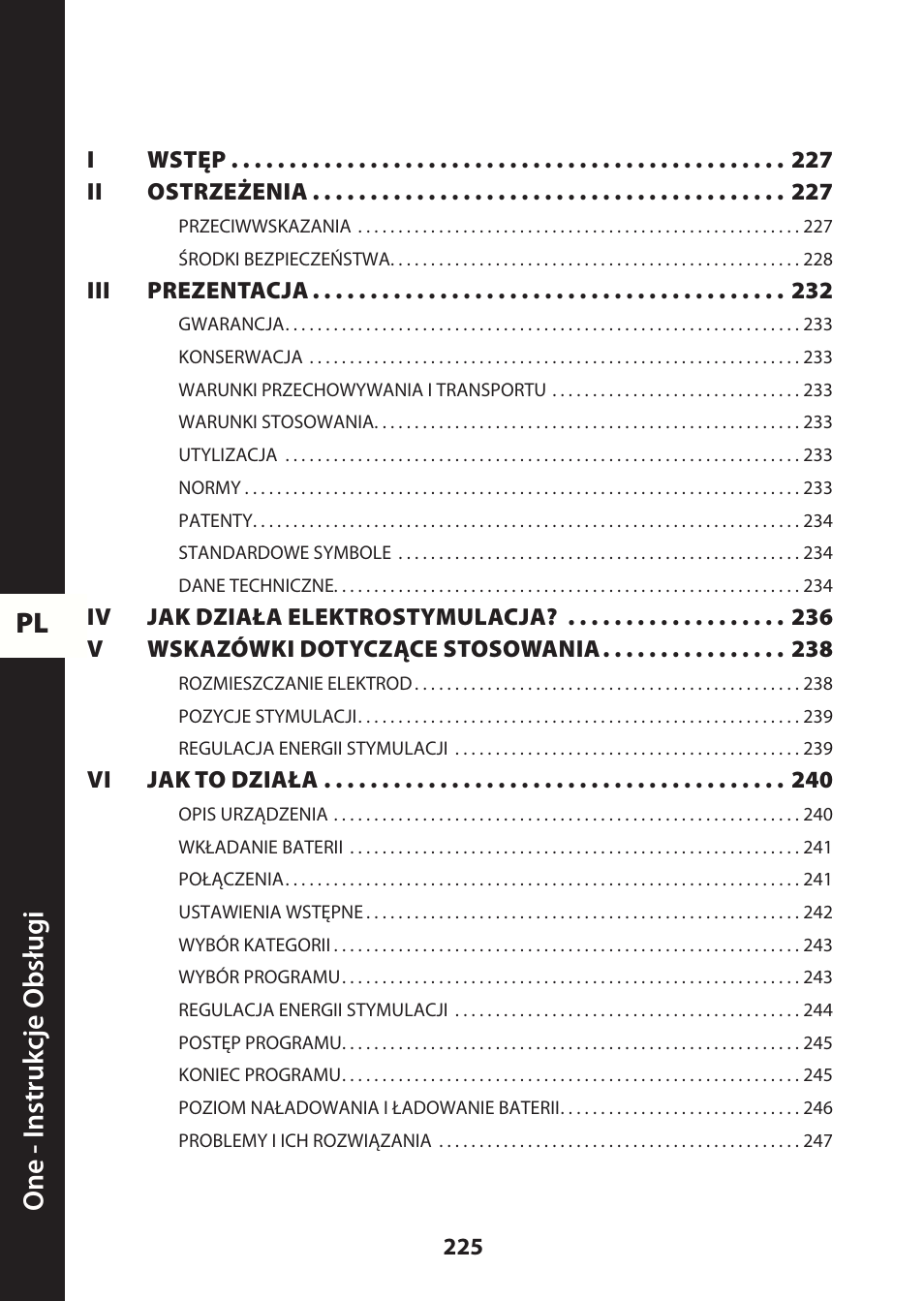 Pl one - instruk cje obsług i | Compex ONE User Manual | Page 228 / 256