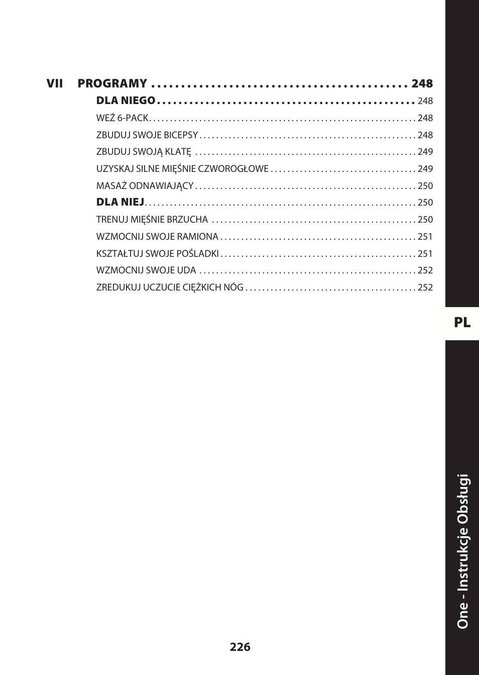 Pl one - instruk cje obsług i | Compex ONE User Manual | Page 229 / 256