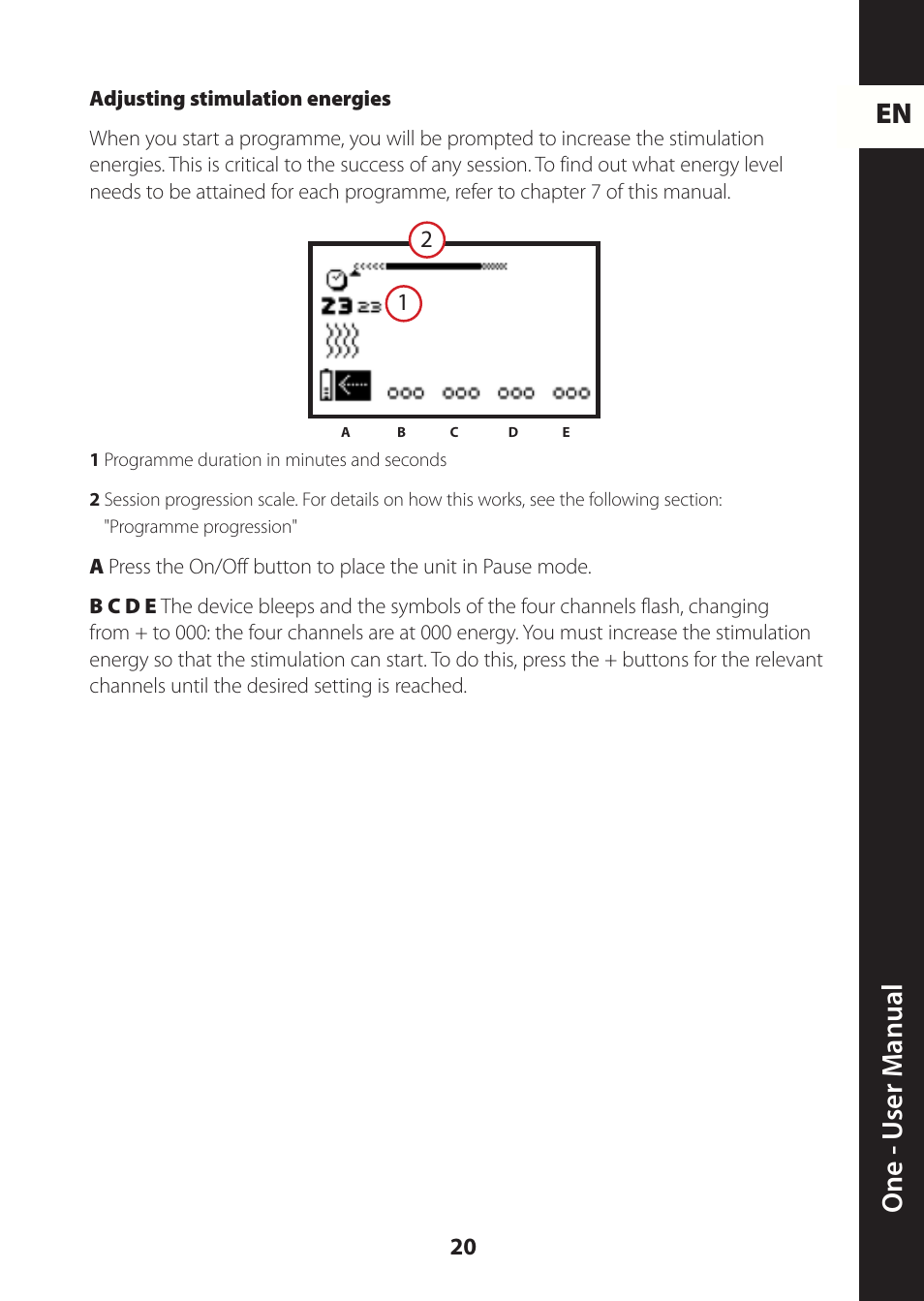 En one - u ser m anual | Compex ONE User Manual | Page 23 / 256