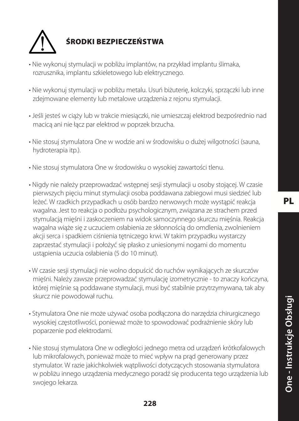 Pl one - instruk cje obsług i | Compex ONE User Manual | Page 231 / 256