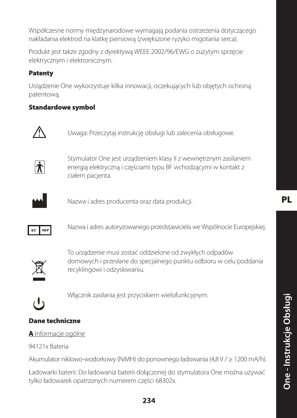 Pl one - instruk cje obsług i | Compex ONE User Manual | Page 237 / 256