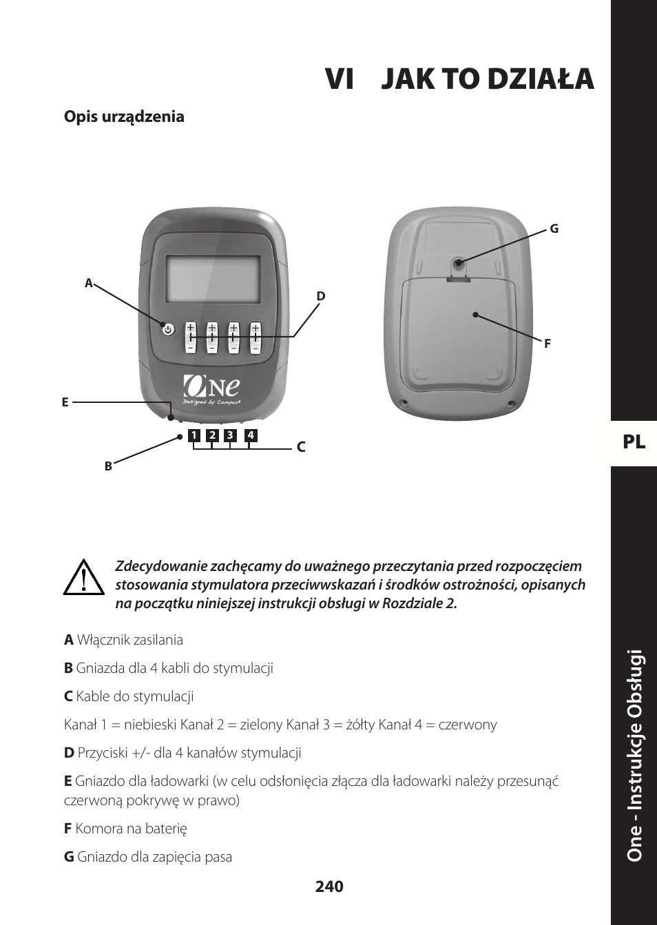 Vi jak to działa, Pl one - instruk cje obsług i | Compex ONE User Manual | Page 243 / 256