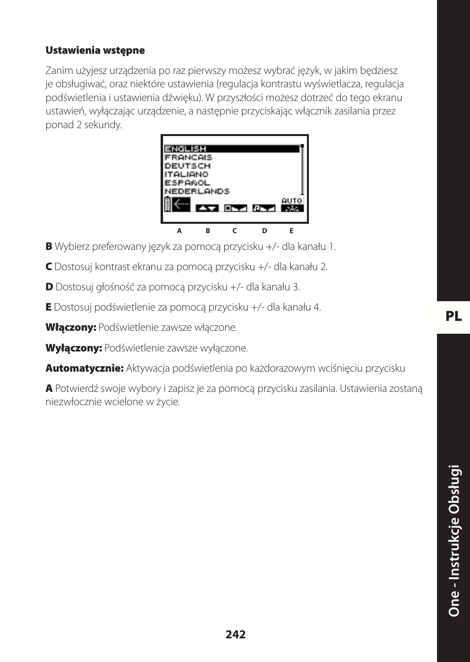 Pl one - instruk cje obsług i | Compex ONE User Manual | Page 245 / 256