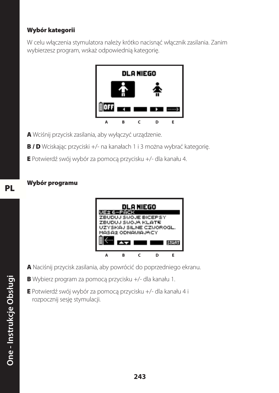 Pl one - instruk cje obsług i | Compex ONE User Manual | Page 246 / 256