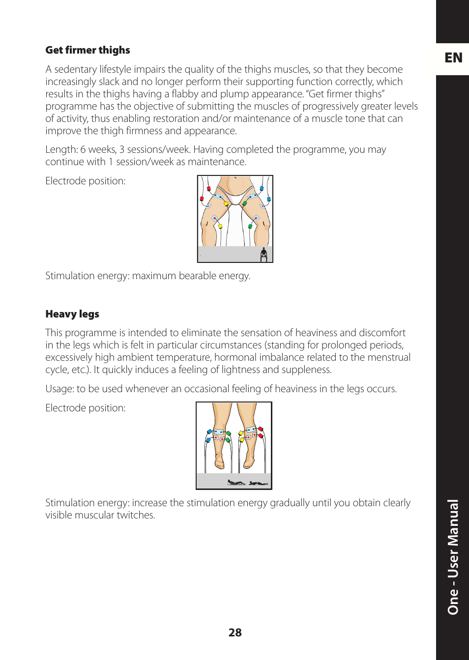 En one - u ser m anual | Compex ONE User Manual | Page 31 / 256