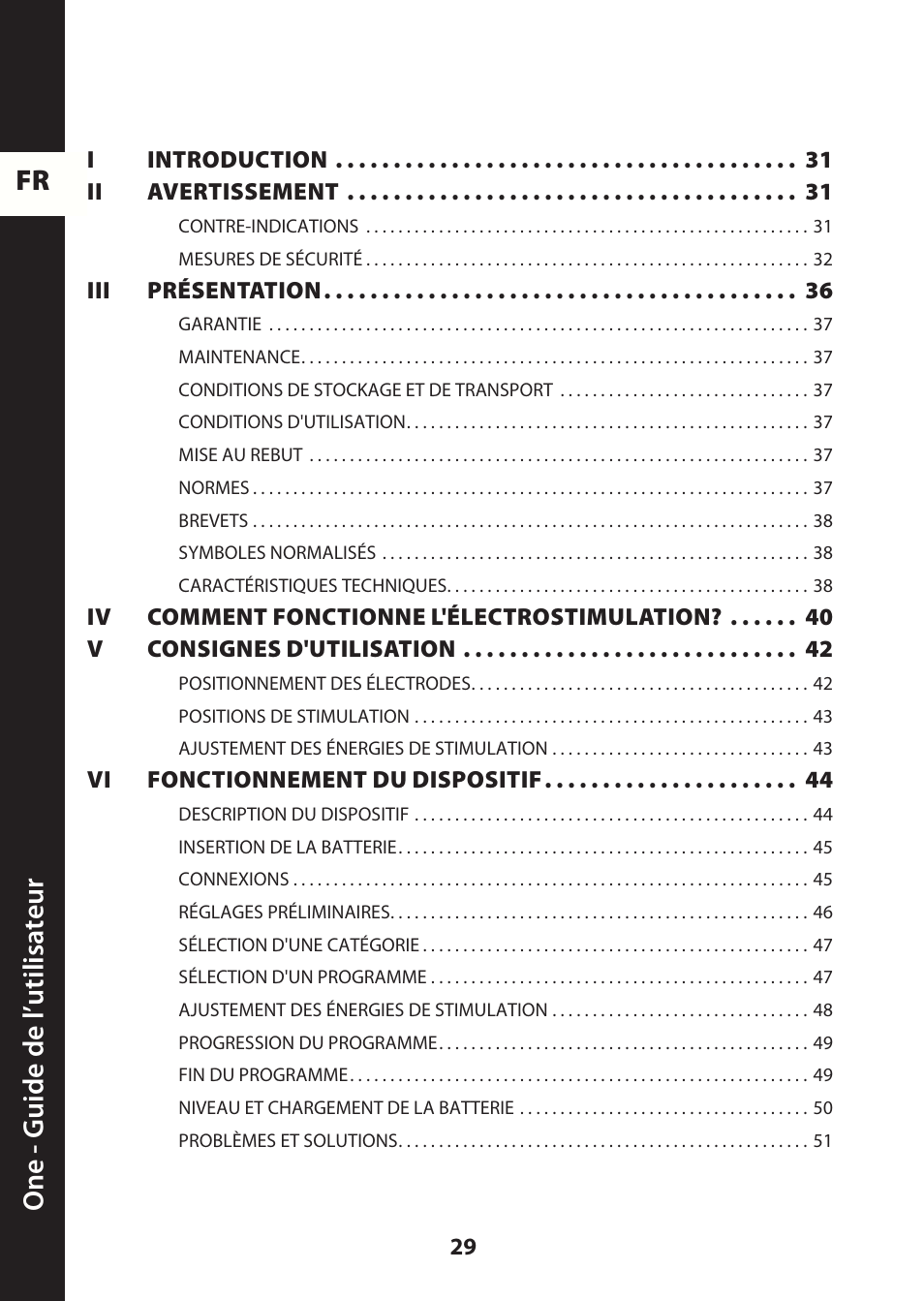 Fr one - guide de l ’utilisa teur | Compex ONE User Manual | Page 32 / 256