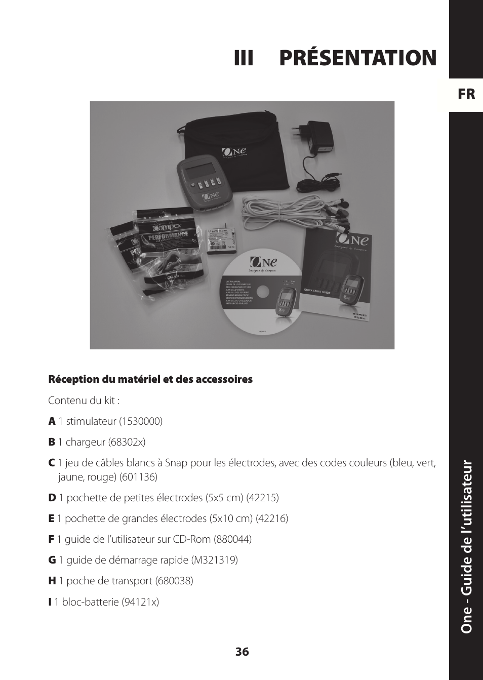 Iii présentation | Compex ONE User Manual | Page 39 / 256