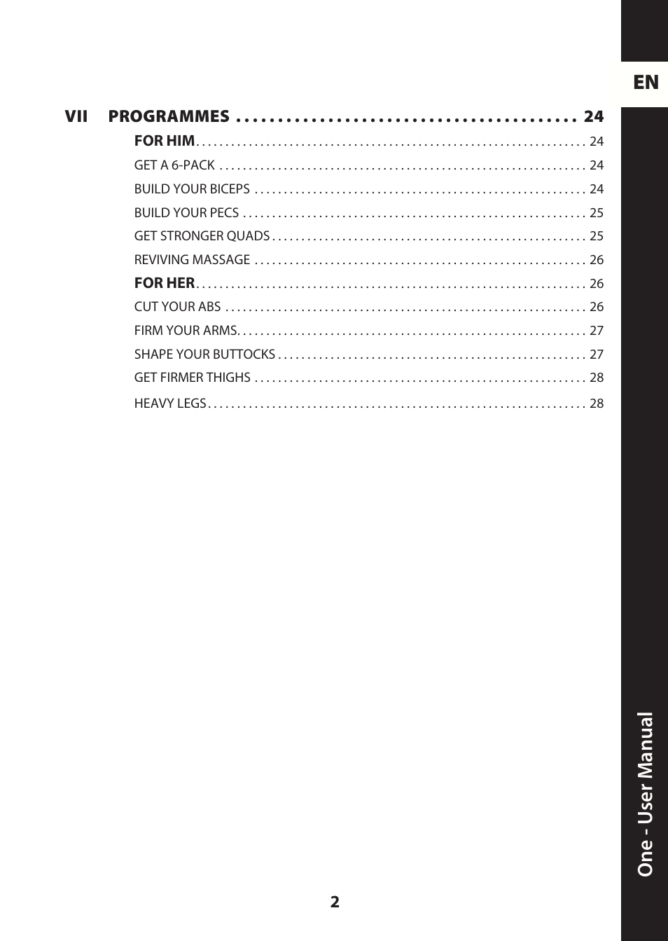 En one - u ser m anual | Compex ONE User Manual | Page 5 / 256