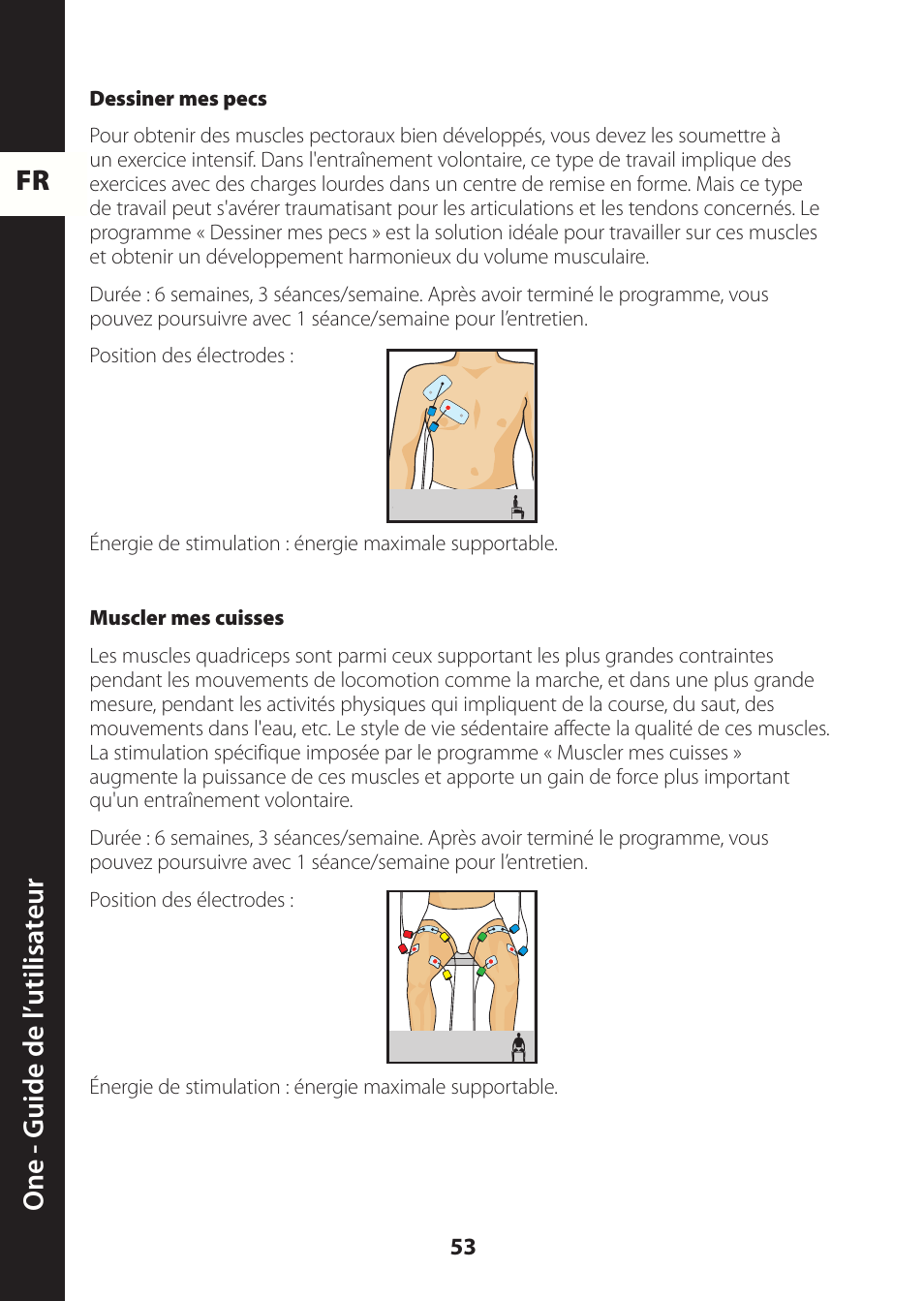 Fr one - guide de l ’utilisa teur | Compex ONE User Manual | Page 56 / 256