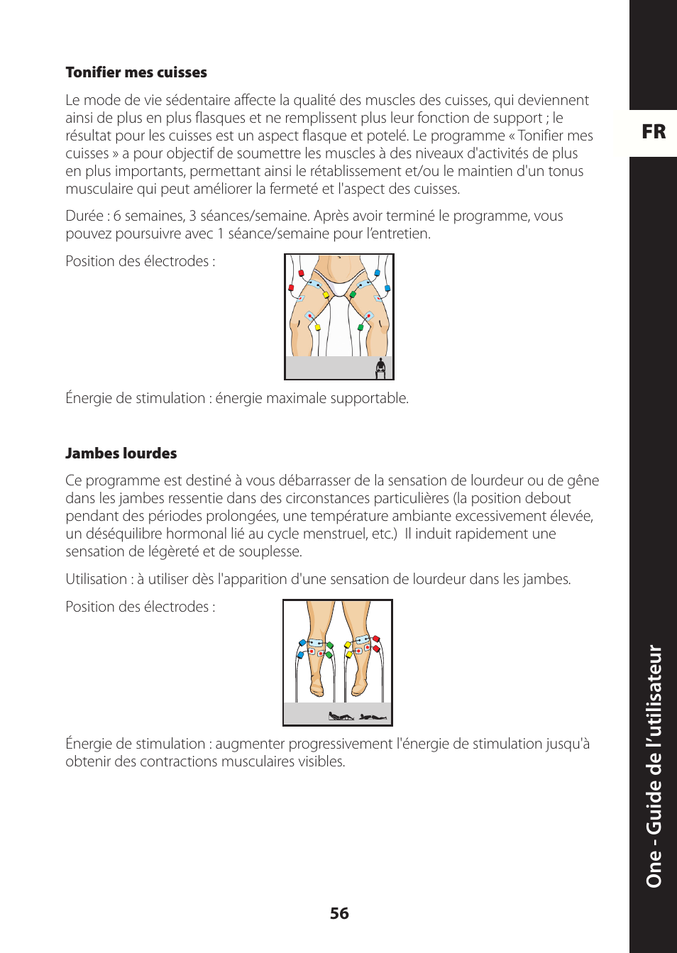 Fr one - guide de l ’utilisa teur | Compex ONE User Manual | Page 59 / 256
