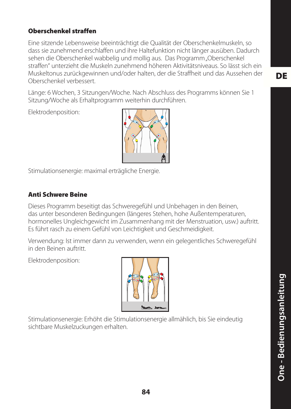 De one - b edienungsanleitung | Compex ONE User Manual | Page 87 / 256