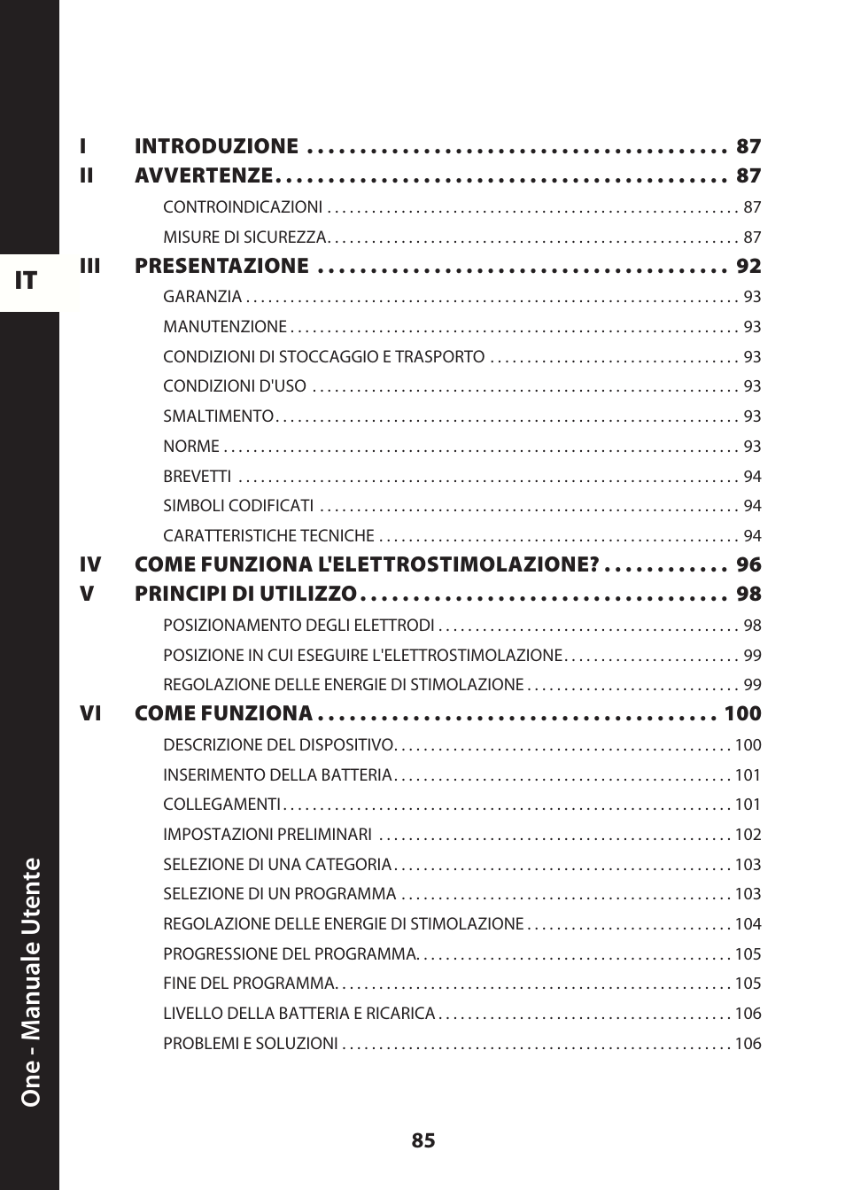 It one - m anuale ut en te | Compex ONE User Manual | Page 88 / 256