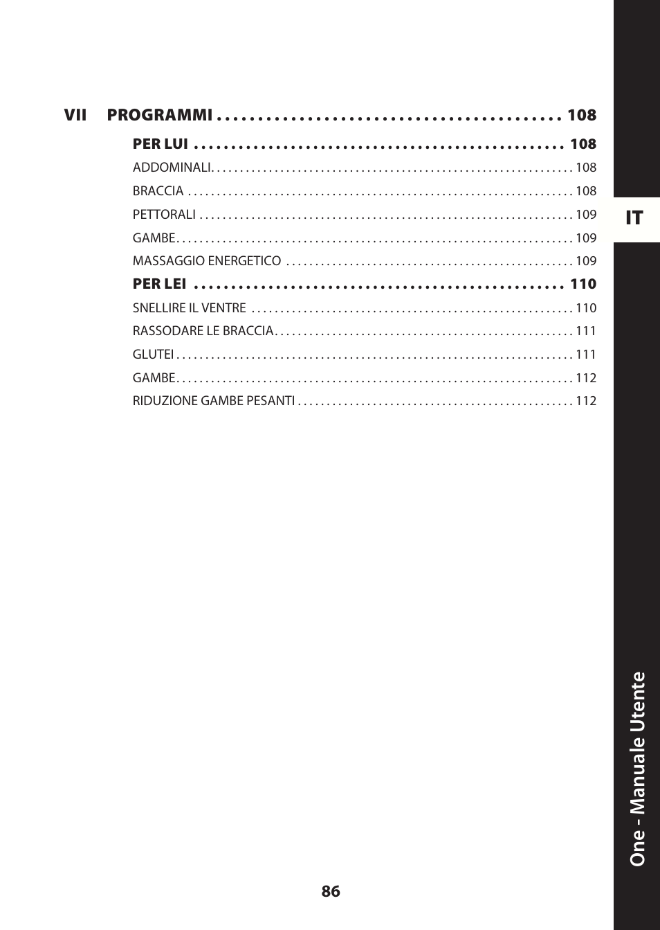 It one - m anuale ut en te | Compex ONE User Manual | Page 89 / 256