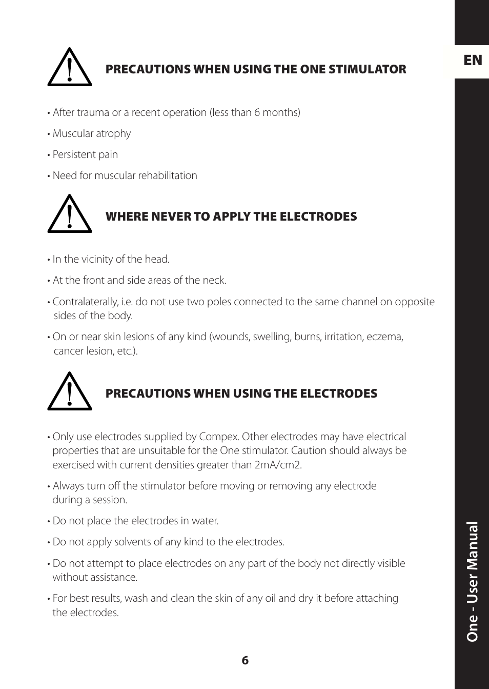 En one - u ser m anual | Compex ONE User Manual | Page 9 / 256