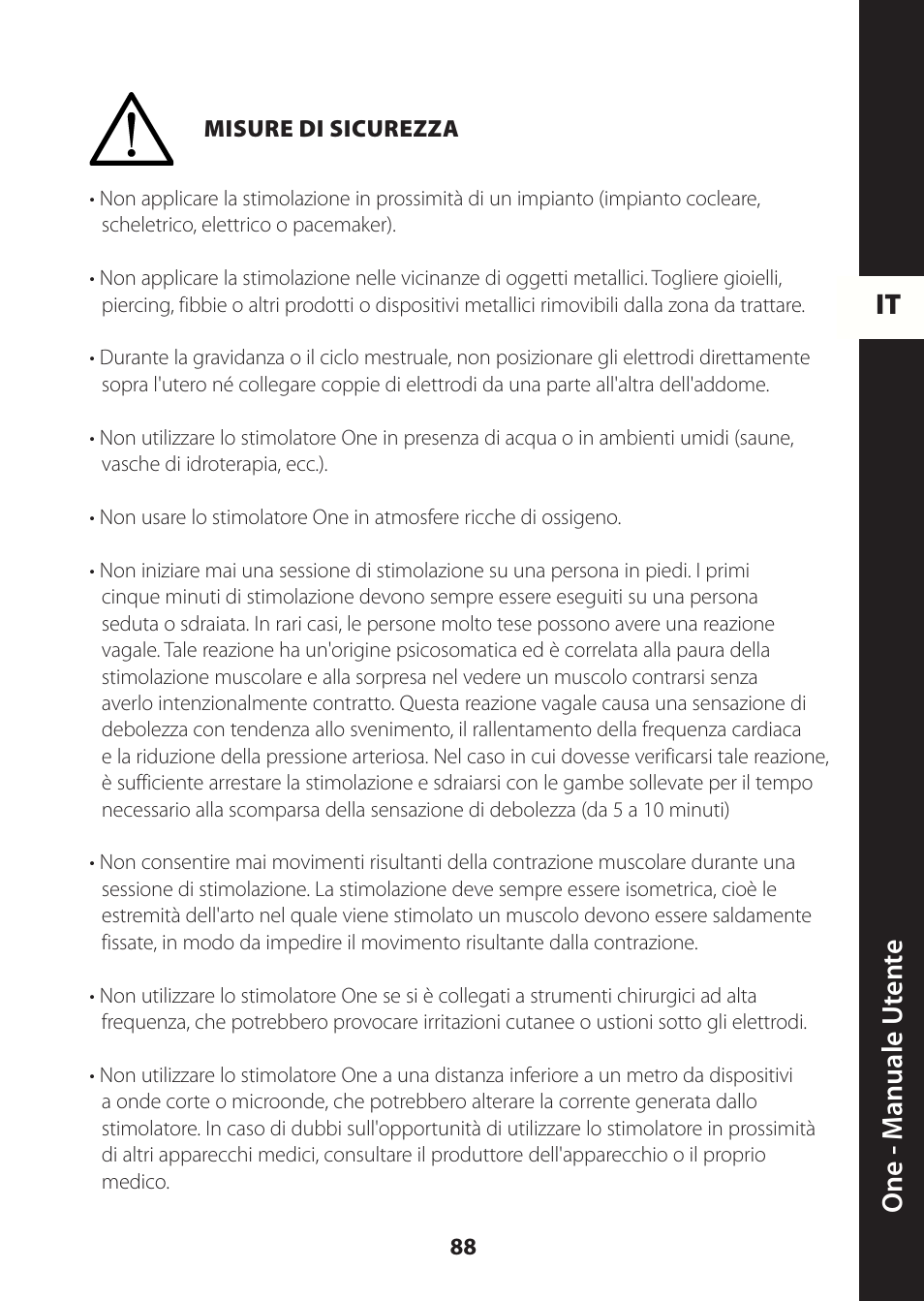 It one - m anuale ut en te | Compex ONE User Manual | Page 91 / 256