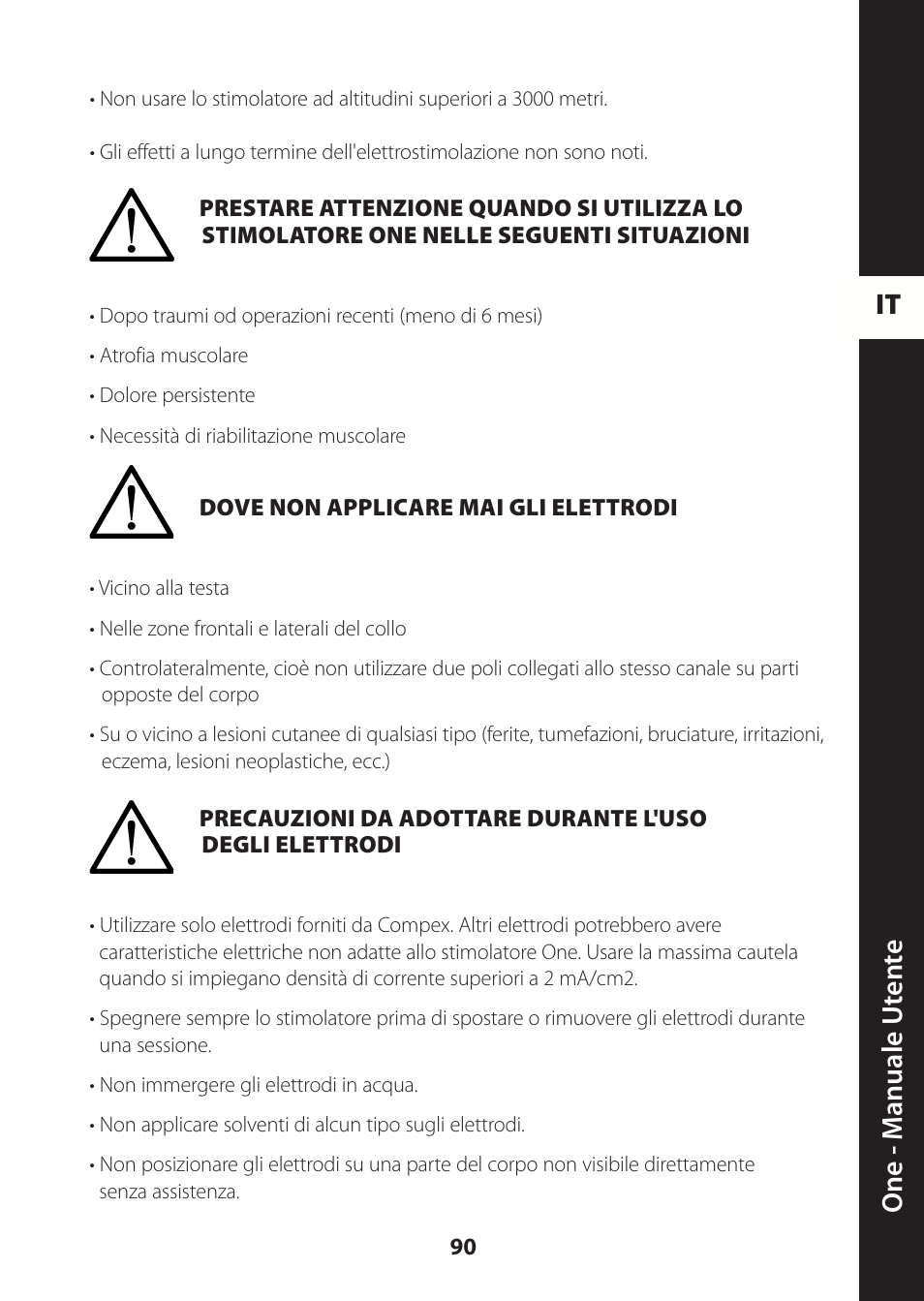 It one - m anuale ut en te | Compex ONE User Manual | Page 93 / 256