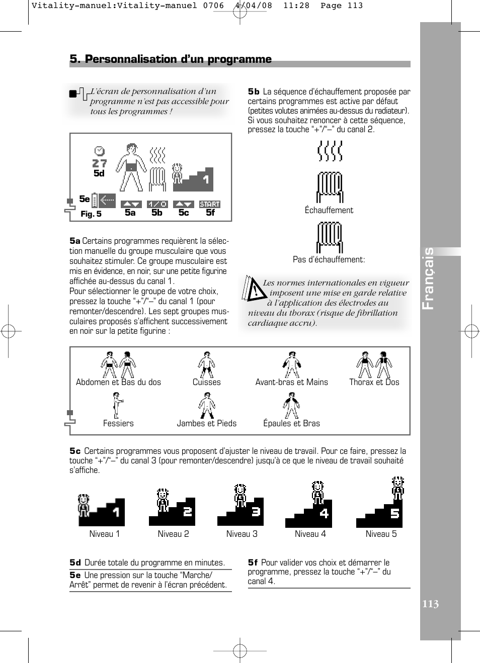 Compex Vitality User Manual | Page 113 / 308