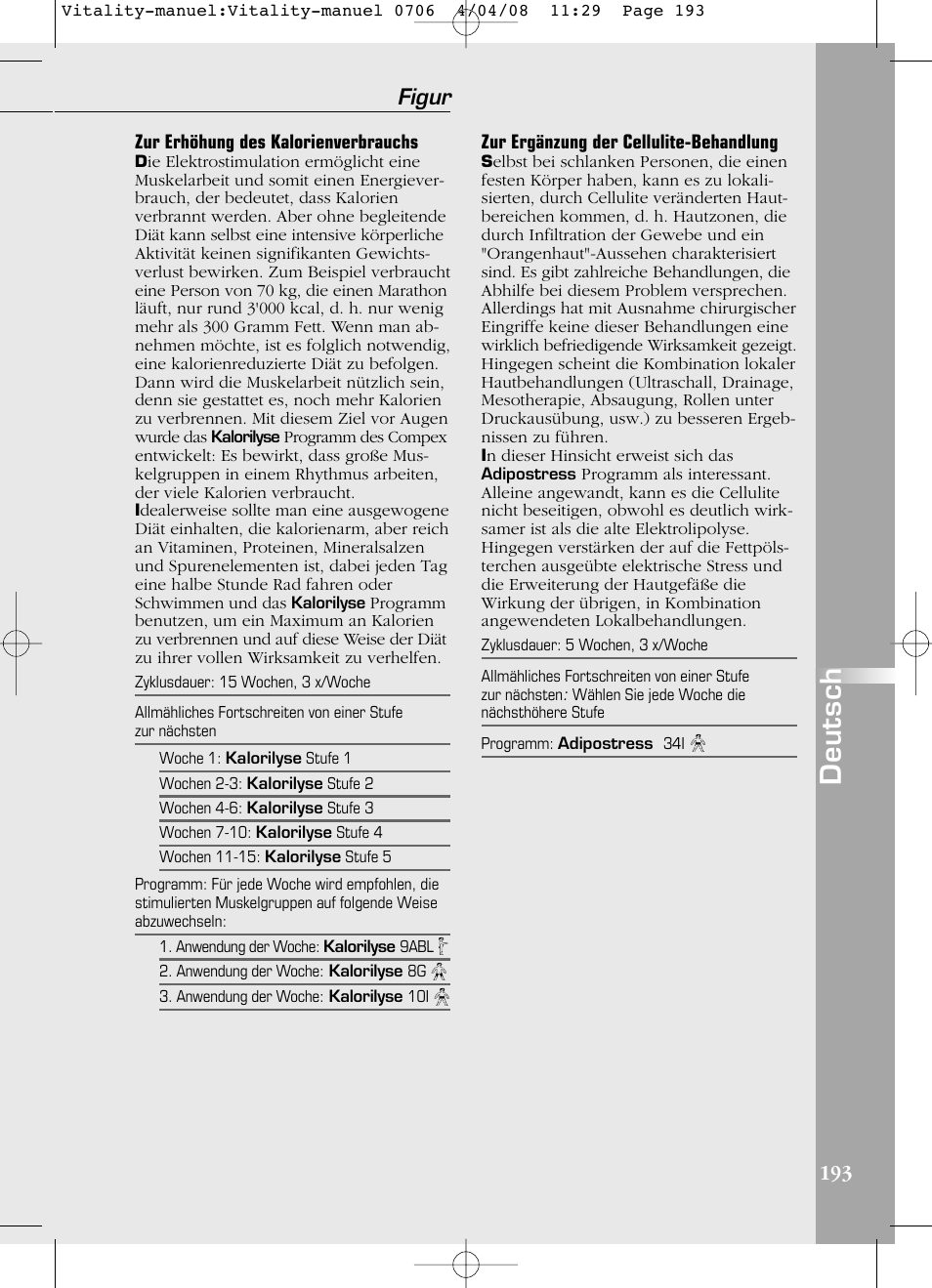 Deutsch, Figur | Compex Vitality User Manual | Page 193 / 308