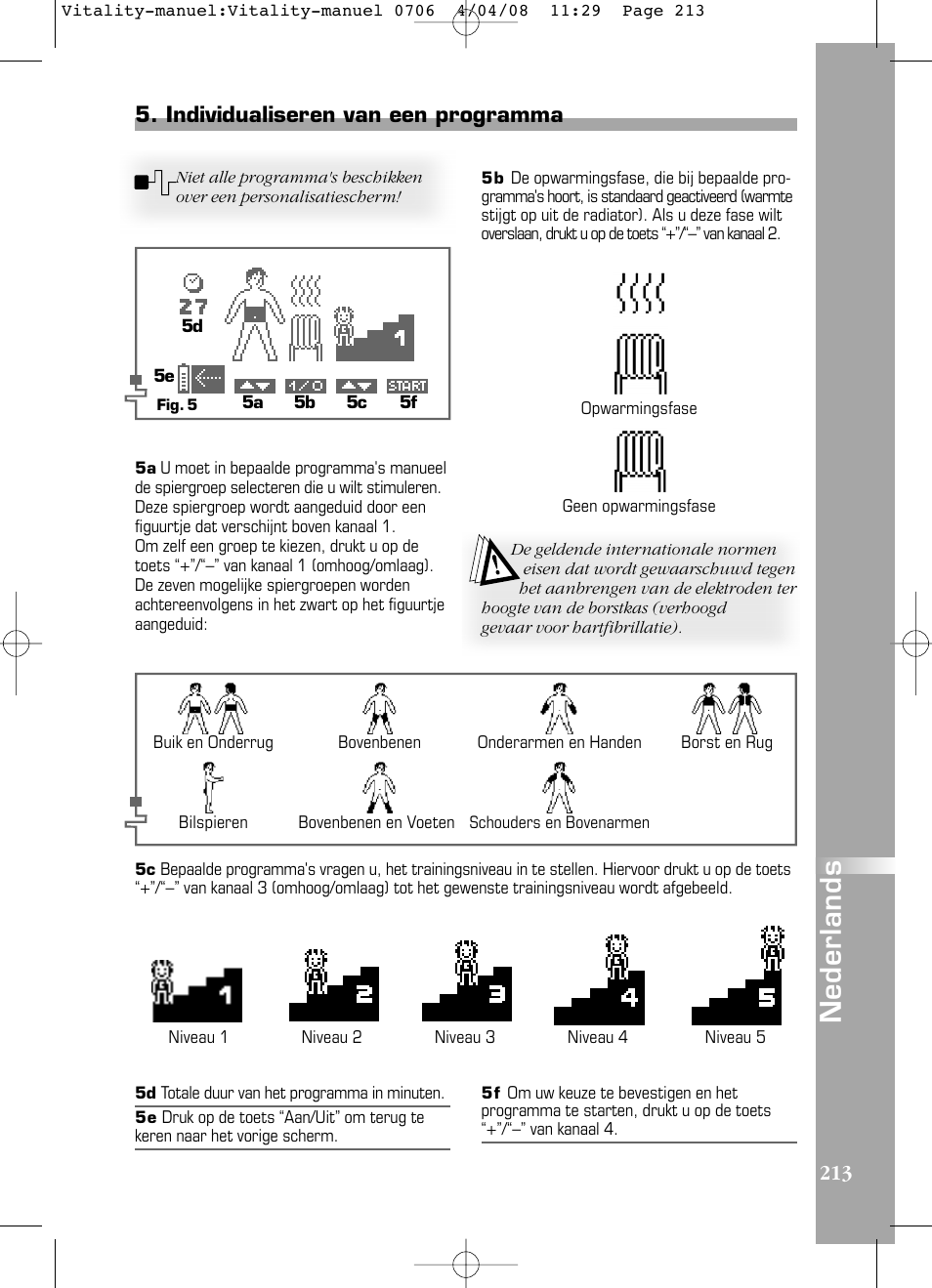 Compex Vitality User Manual | Page 213 / 308