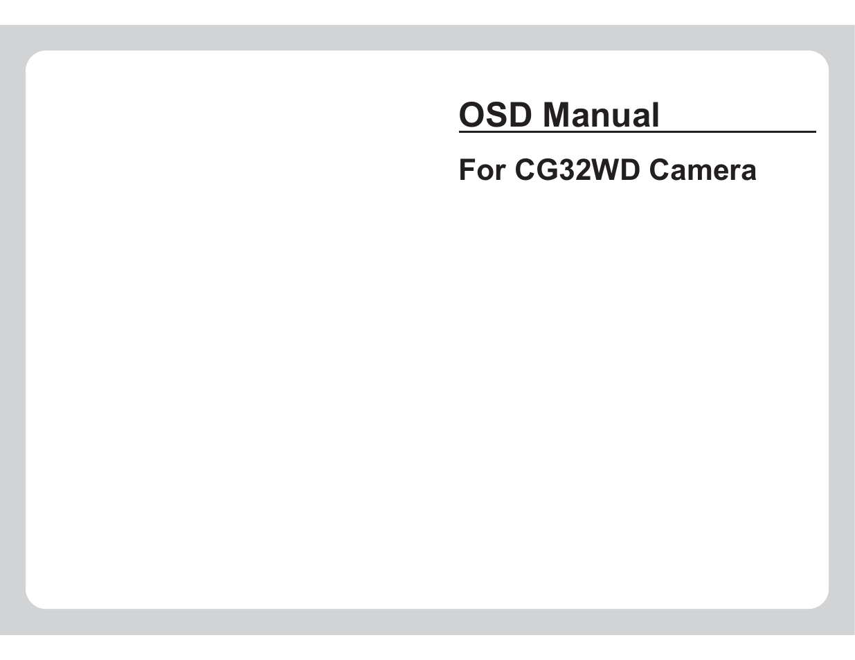 COP-USA CG32WD User Manual | 7 pages