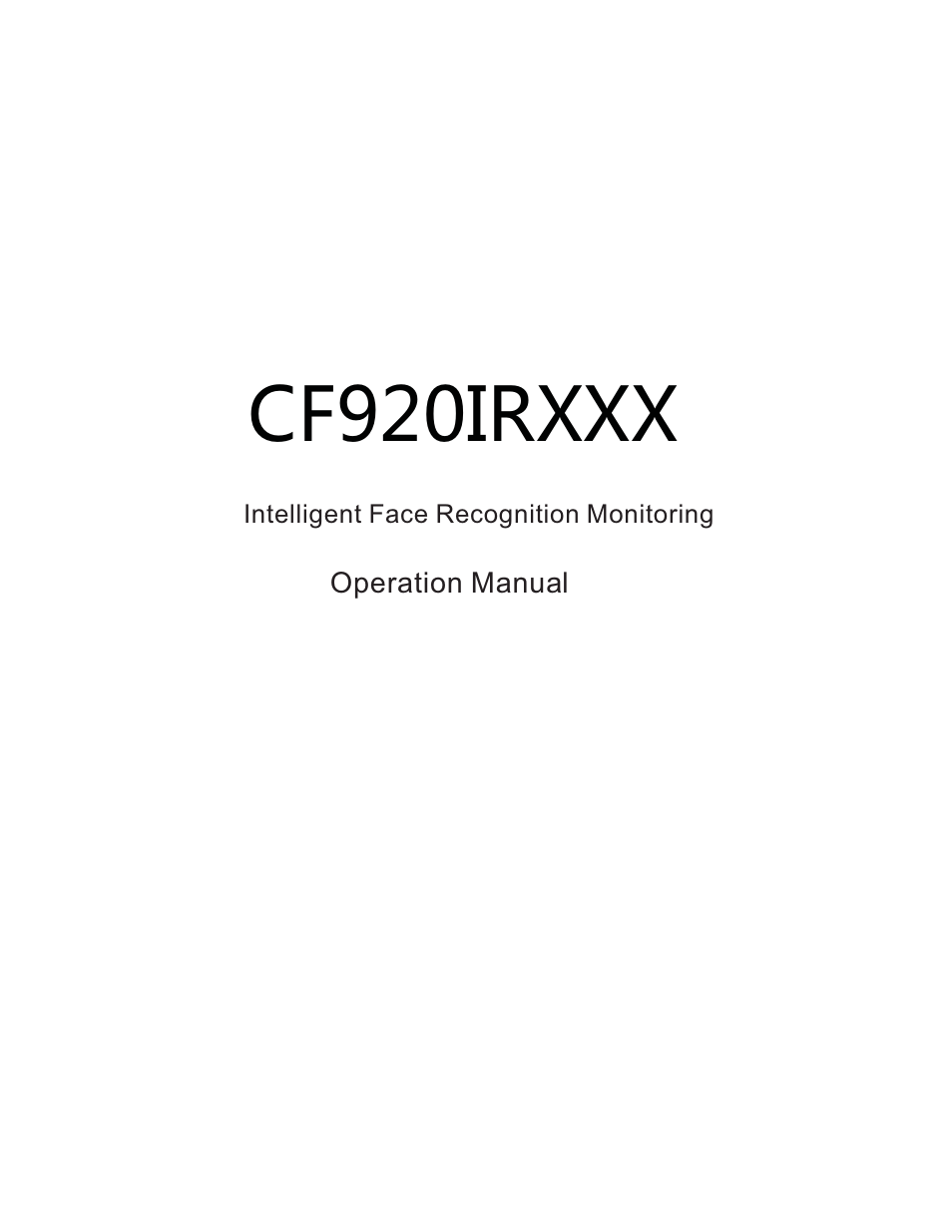 COP-USA CF920 User Manual | 9 pages