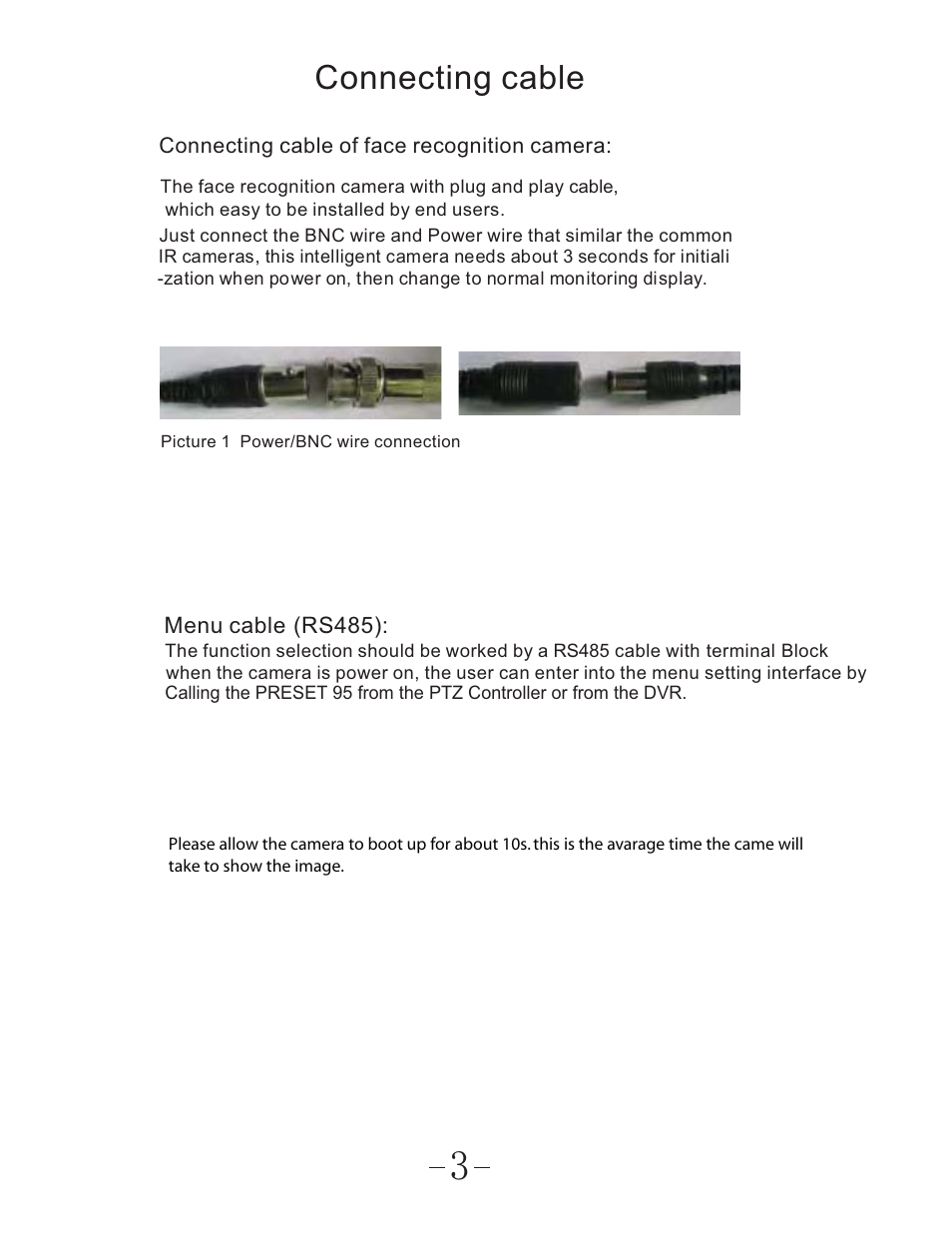 Connecting cable | COP-USA CF920 User Manual | Page 5 / 9