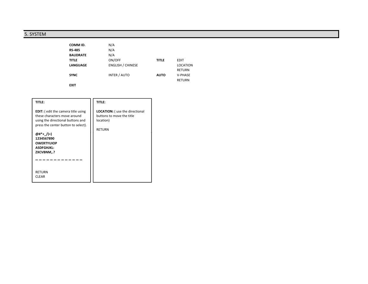 System | COP-USA CD250XIR-WDR User Manual | Page 6 / 6