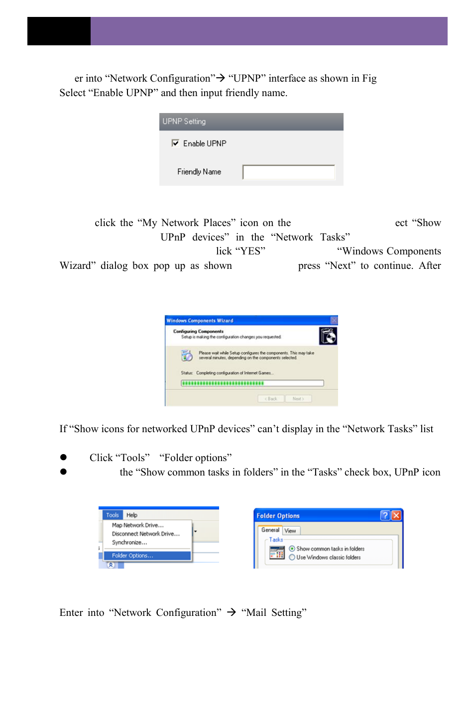8 upnp, 9 mail setting | COP-USA CD55HD-IP User Manual | Page 28 / 55