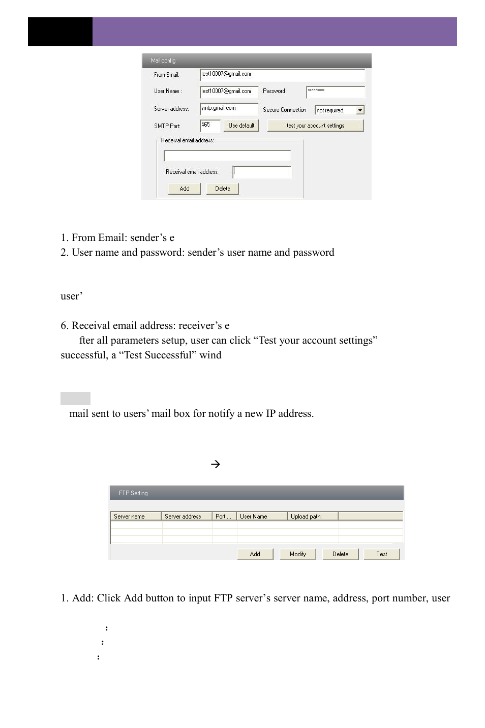 10 ftp | COP-USA CD55HD-IP User Manual | Page 29 / 55