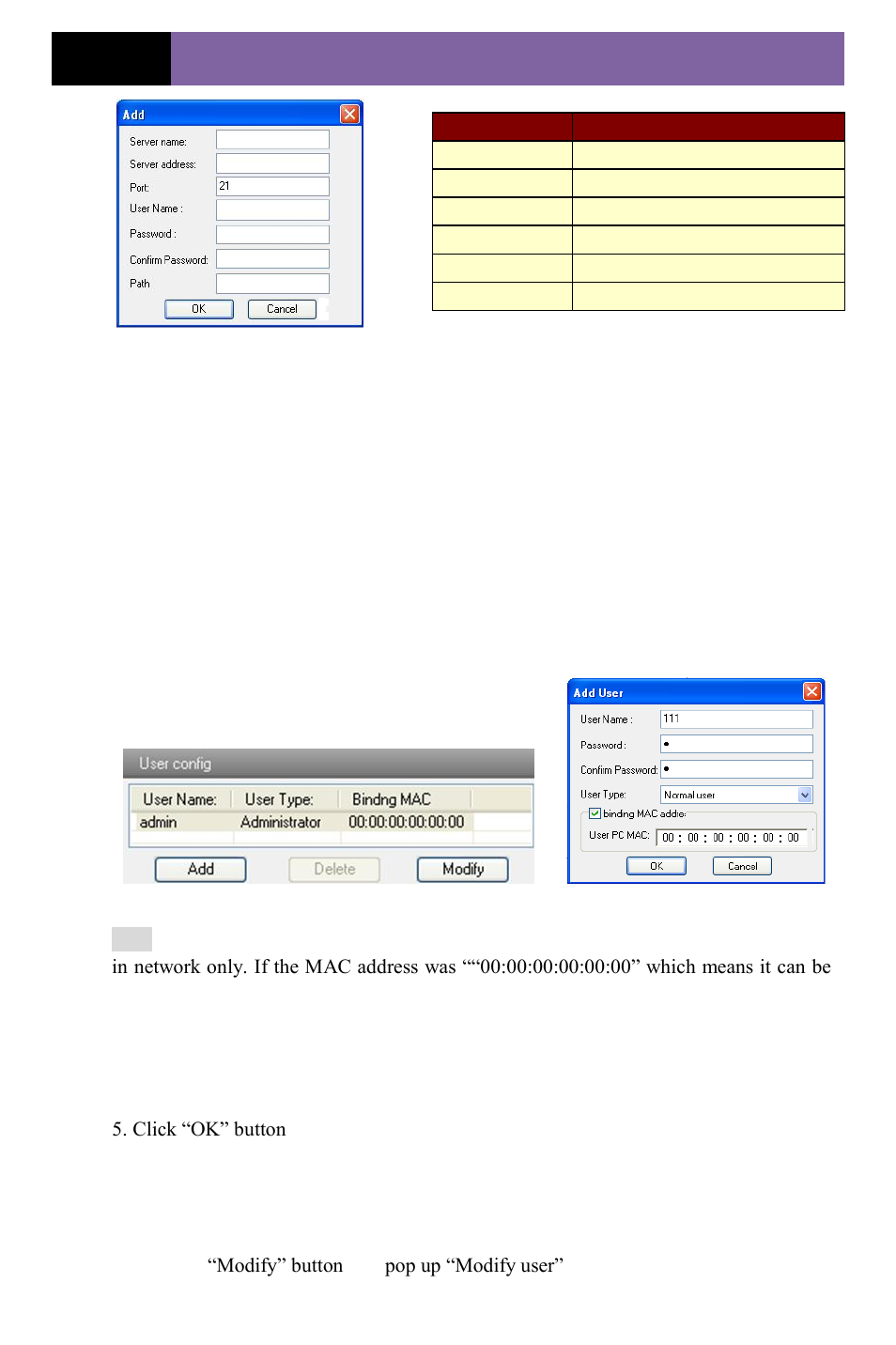 5 advanced configuration, 1 user configuration | COP-USA CD55HD-IP User Manual | Page 30 / 55