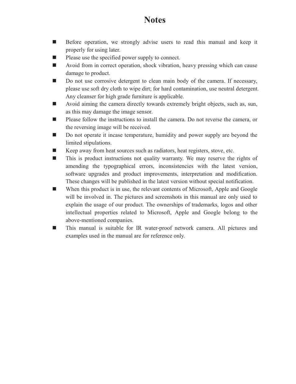 COP-USA CM260IR-IP User Manual | Page 2 / 39