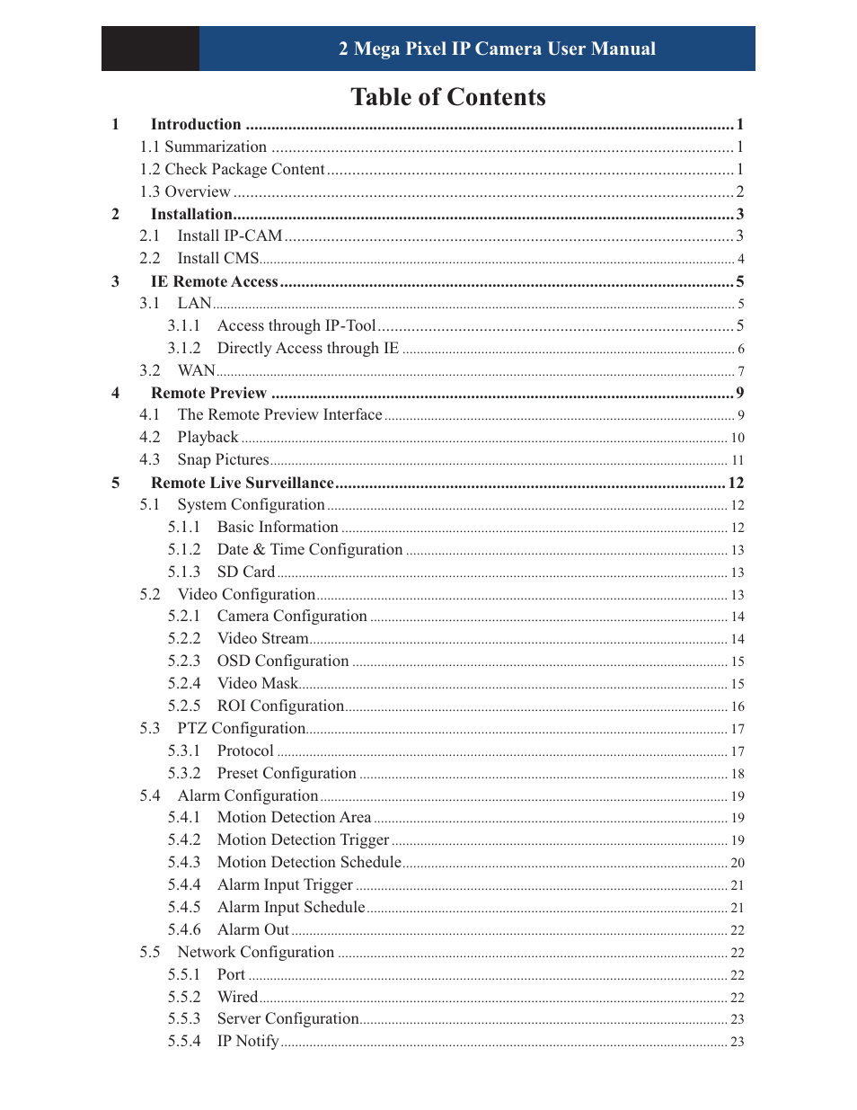 COP-USA CM260IR-IP User Manual | Page 3 / 39