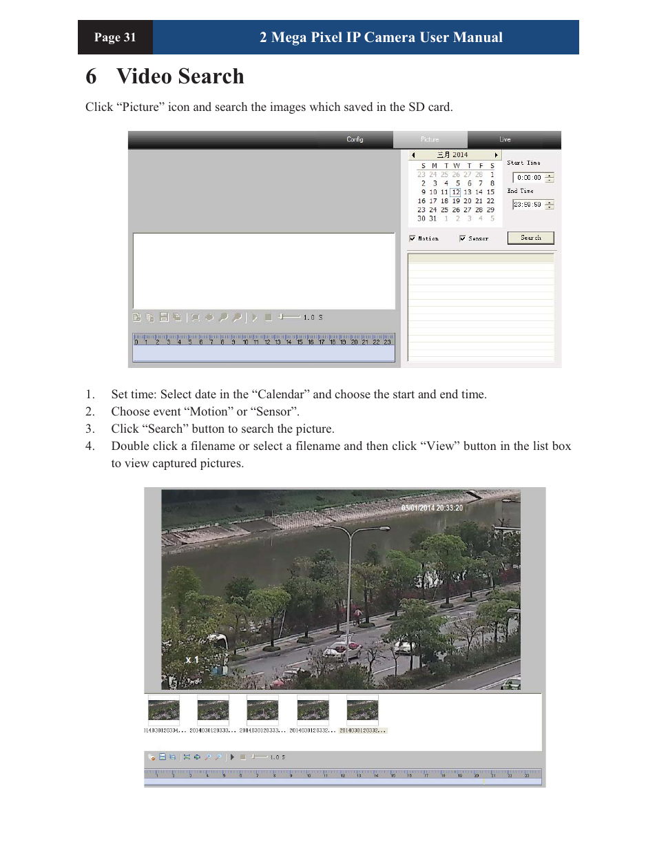 6video search | COP-USA CM260IR-IP User Manual | Page 35 / 39