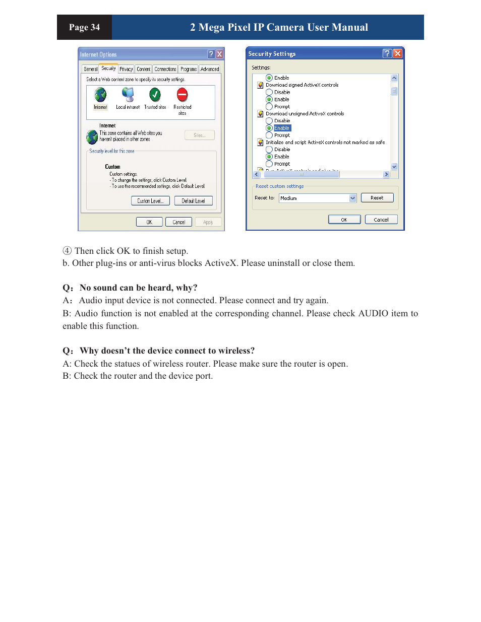 2 mega pixel ip camera user manual | COP-USA CM260IR-IP User Manual | Page 38 / 39