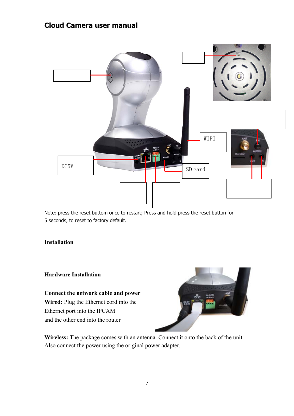 Five. servers, Servers, Ip address | Cloud camera user manual | COP-USA CM1-IPMP (CM-IPMP) User Manual | Page 22 / 39