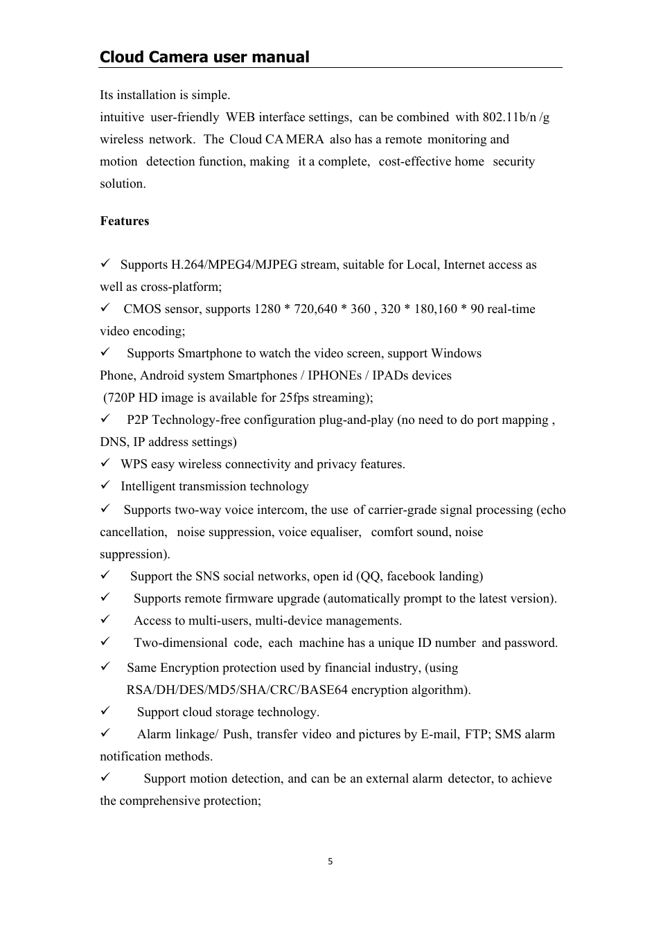 Features | COP-USA CM1-IPMP (CM-IPMP) User Manual | Page 5 / 39