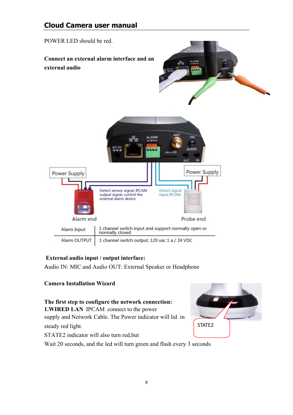 Camera installation wizard, Cloud camera user manual | COP-USA CM1-IPMP (CM-IPMP) User Manual | Page 8 / 39