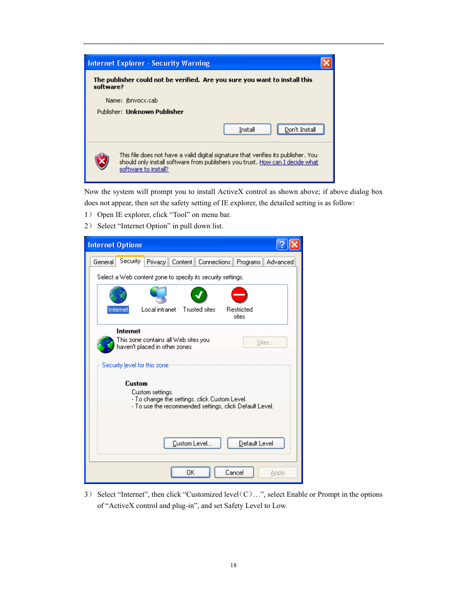 Network video server/ip camera user manual | COP-USA CD75IP User Manual | Page 18 / 65