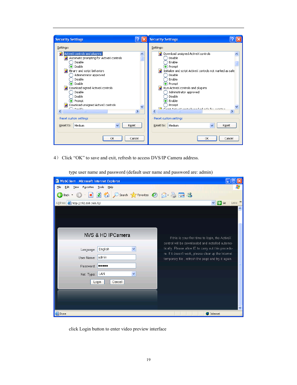 Network video server/ip camera user manual | COP-USA CD75IP User Manual | Page 19 / 65