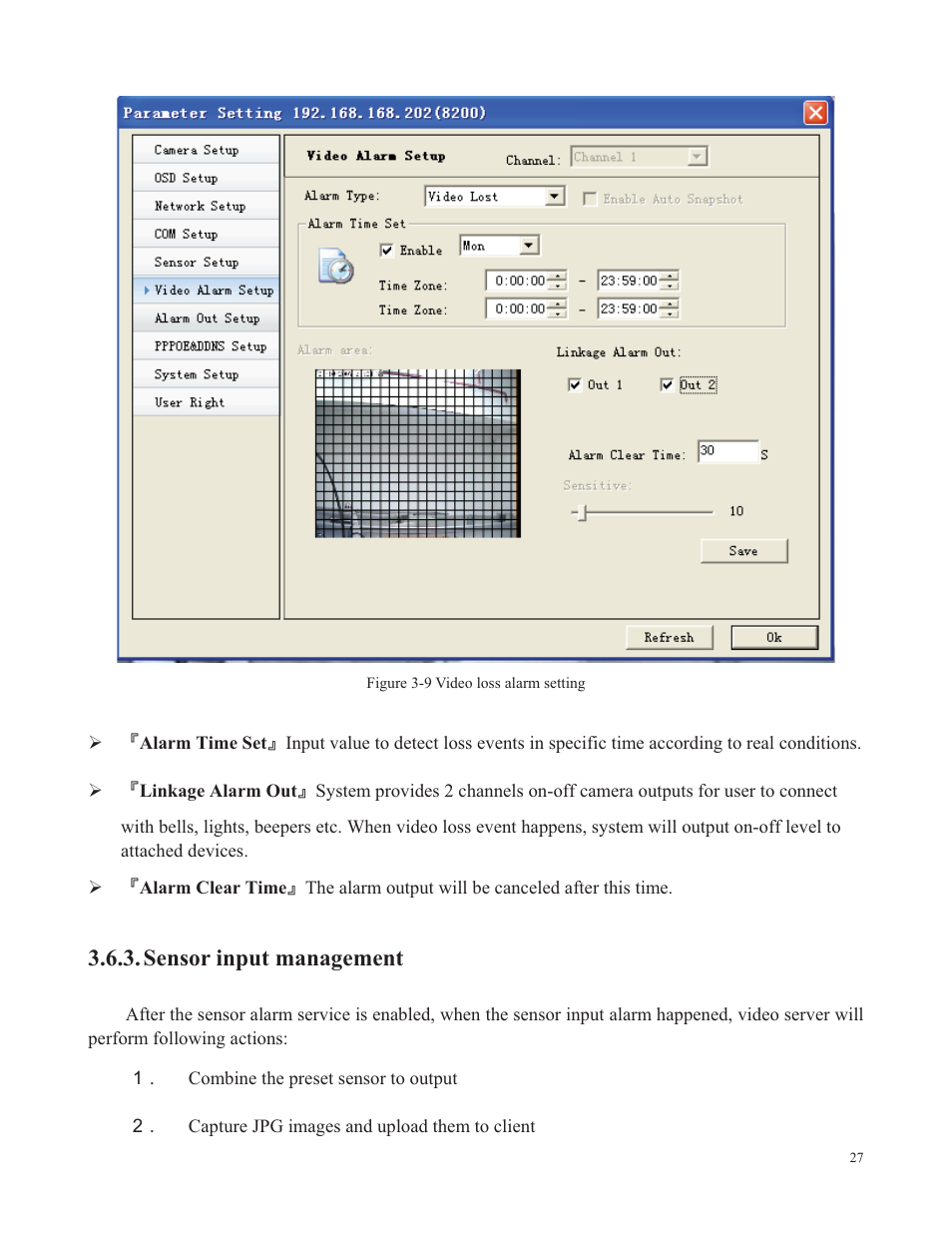 Sensor input management | COP-USA SDDVR-WF User Manual | Page 29 / 82