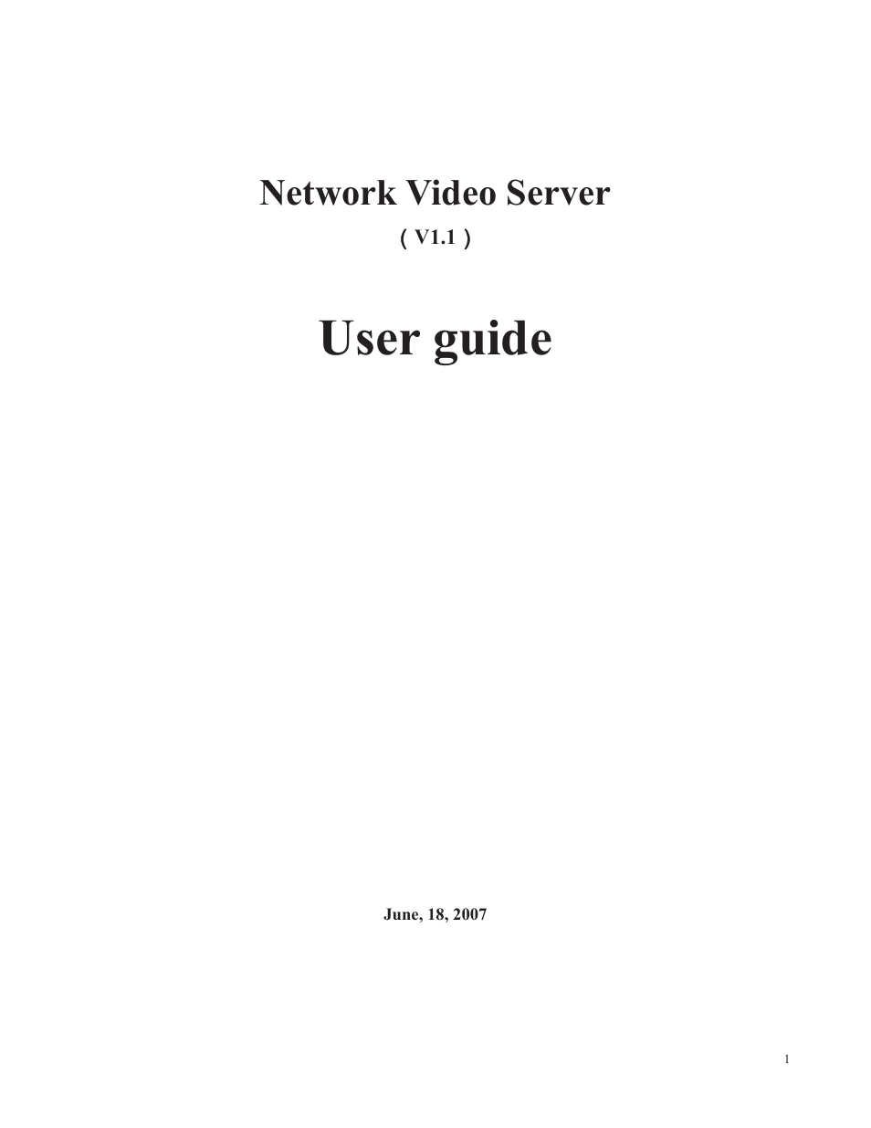 User guide, Network video server | COP-USA SDDVR-WF User Manual | Page 3 / 82
