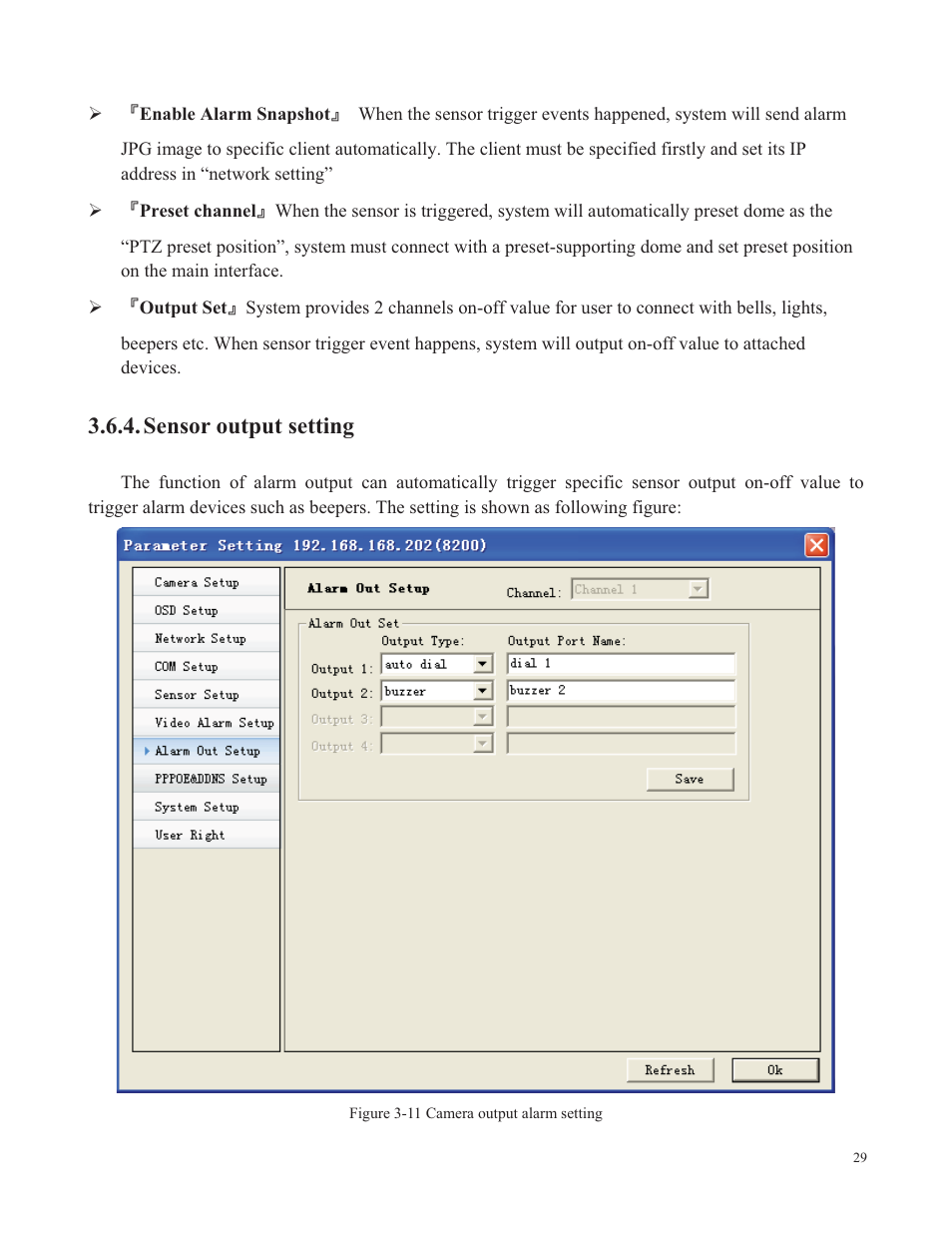 Sensor output setting | COP-USA SDDVR-WF User Manual | Page 31 / 82