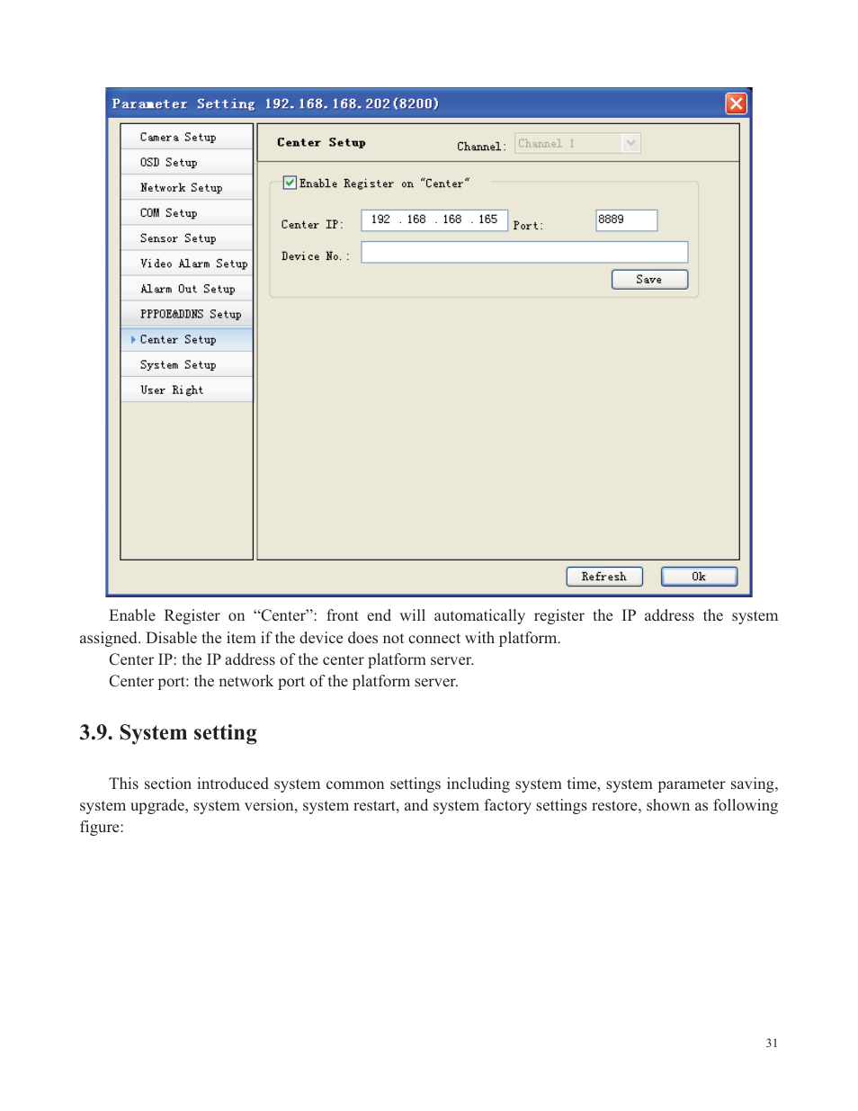 System setting | COP-USA SDDVR-WF User Manual | Page 33 / 82