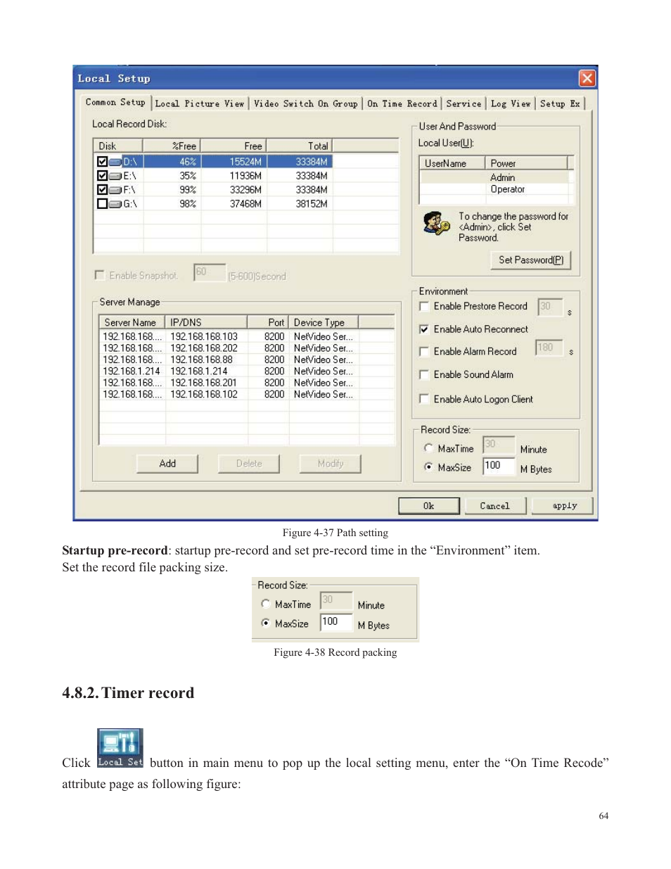 Timer record | COP-USA SDDVR-WF User Manual | Page 66 / 82